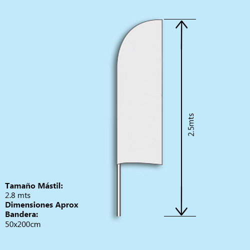 MASTIL BANDERA VELA 2,8