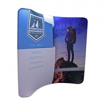 PANEL PUBLICITARIO TUBO TEXTIL CURVO 240*230 CMS